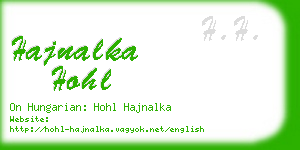 hajnalka hohl business card